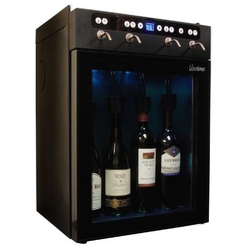  Vinotemp VT-WINEDISP4 4 Bottle Wine Dispenser, Black