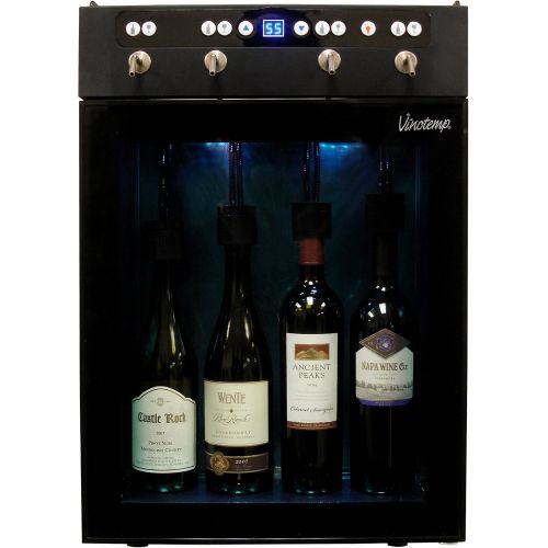  Vinotemp VT-WINEDISP4 4 Bottle Wine Dispenser, Black