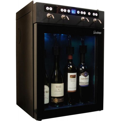  Vinotemp VT-WINEDISP4 4 Bottle Wine Dispenser, Black