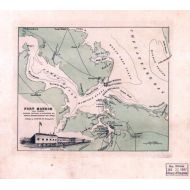 Vintage Reprints Civil War Map Reprint: Fort Monroe and Vicinity Showing Entrance to Chesapeake Bay, Norfolk, Portsmouth, Gosport Navy Yard &c.