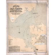 Vintage Reprints Civil War Map Reprint: The key to East Virginia showing the exact relative positions of Fortress Monroe, Rip Raps, Newport News, Sewalls sic Point, Norfolk, Gosport Navy Yard and e