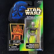 VintageToyHunter 1996 Kenner Toys Star Wars POTF, ASP-7 Droid with Spaceport Supply Rods. (Green Card)