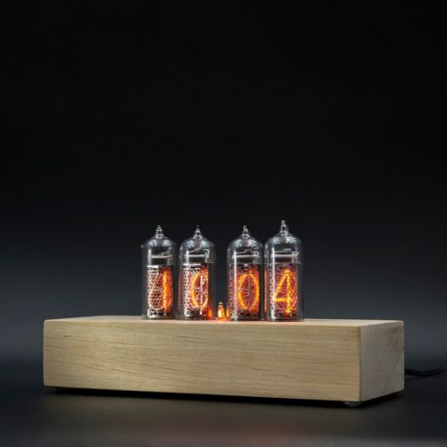  VintageTubeClocks Nixie Tube Clock with New and Easy Replaceable IN-14 Nixie Tubes, Motion Sensor, Visual Effects, Gift Idea