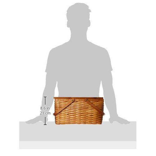  Vintiquewise TM Rectangle Handwoven Chipwood Basket