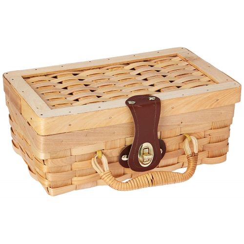  Vintiquewise(TM) Small Woodchip Picnic Basket, Childs Private Picnic Basket