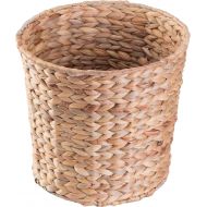 Vintiquewise Natural Water Hyacinth Round Waste Basket - for Bathrooms, Bedrooms, or Offices