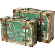 Vintiquewise(TM) Vintage Style European Luggage Suitcase, Set of 2