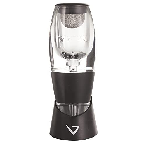  [아마존베스트]Vinturi Red Wine Aerator Includes Base Enhanced Flavors with Smoother Finish, Black