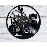 VinylSpiritGifts Vinyl Clock - Gymnastic - Unique Wall Clock - Teen Room Decor - Sports Sign