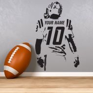 /VinylWallArtworks Personalized Football Wall Decal - Custom Name Football Decal - Football Lover Gift - Football Name Decal - Football Decal - Boy Custom Name