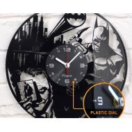 Vinyra BATMAN vs JOKER CLOCK Batman Wall Clock Joker Vinyl Batman Novelty Gifts Women Men Kids Batman Decor Dc Comics Superhero Clock Black