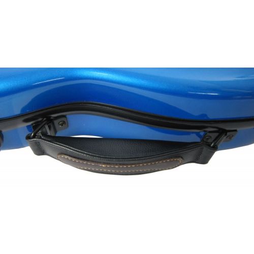  Vio Music Cello-Shaped Violin Case 4/4, Fiberglass-Blue