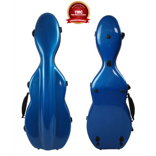  Vio Music Cello-Shaped Violin Case 4/4, Fiberglass-Blue