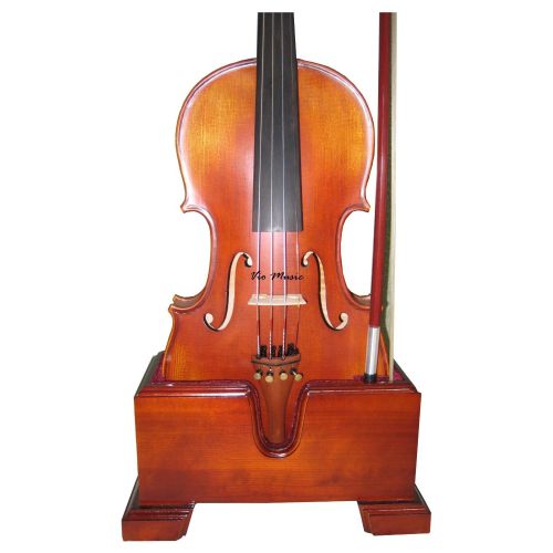  Vio Music 15-16.5 Viola and Bow Wooden Holder (Stand), Plush Velvet, Safe and Stronghold