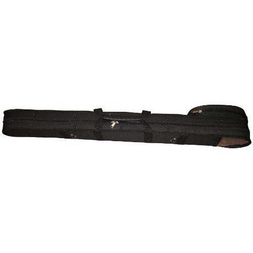  Vio Music Bass Bow Case Hardshell for 2 French or 2 German, Handle &Shoulder Strap