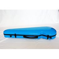 Vio Music Full Size Hightech Carbon-Like Combo Violin Case 4/4-Blue, New Design