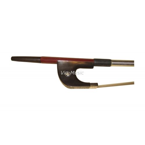  Vio Music 1/4 Bass Bow,brazilwood, Ebony Frog, German Style