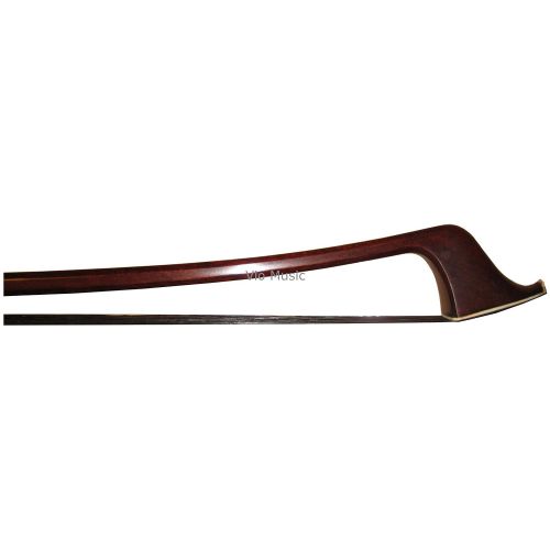  Vio Music #403 4/4 Bass Bow,brazilwood, Ebony Frog, French Style, Black Horsehair