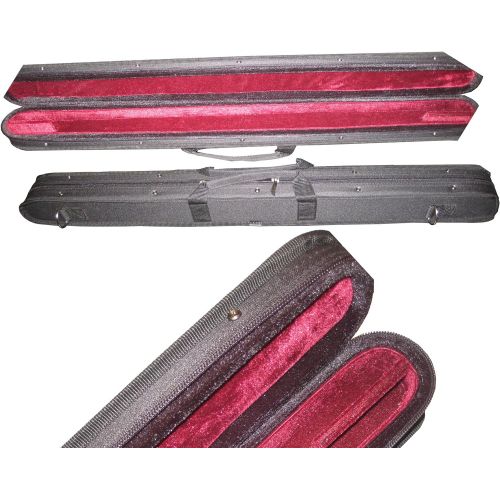  Vio Music Double Violin-Viola-Cello Bow Case with Wine Velour Interior