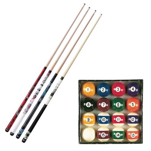  Viper Billiard Master Pool Ball Set, Viper Junior Spider Cue, Viper Underground Jr Rock & Roll Cue, Viper Underground Jr Dragon Cue, and Viper Underground Jr Pink Bones Cue