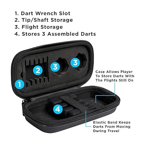  Viper Desperado 80% Tungsten Soft Tip Darts with Storage/Travel Case: Death Mark, 18 Grams