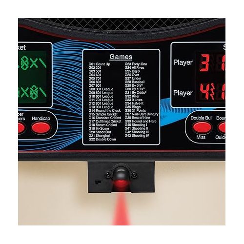  Viper Orion Electronic Soft Tip Dartboard with LaserLite Laser Throw/Toe Line Marker, red and black