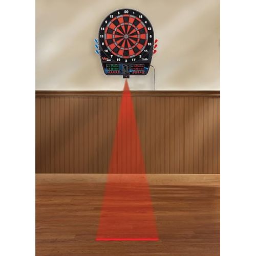  Viper Orion Electronic Soft Tip Dartboard with LaserLite Laser Throw/Toe Line Marker, red and black