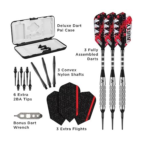  Viper Bully 80% Tungsten Soft Tip Darts with Storage/Travel Case, 18 Grams