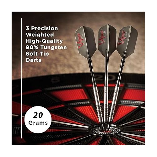  Viper V-Factor 90% Tungsten Soft Tip Darts with Storage/Travel Case