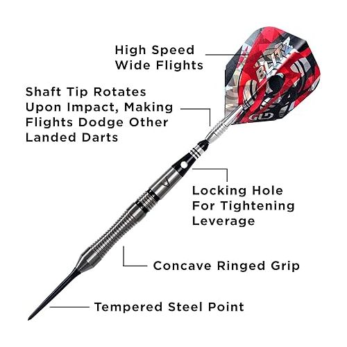  Viper Blitz 95% Tungsten Steel Tip Darts with Storage/Travel Case