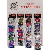 Viper Assorted 2D Glitter Dart Flights on Display Card: 40 Sets of Mixed (Standard and Slim) Flights, 120 Pieces