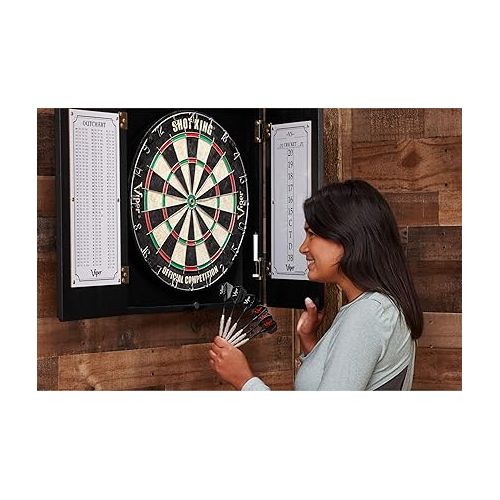  Viper Hudson Sisal/Bristle Steel Tip Dartboard Cabinet