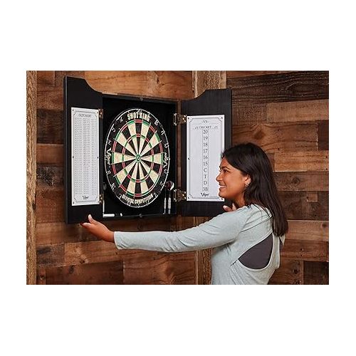  Viper Hudson Sisal/Bristle Steel Tip Dartboard Cabinet