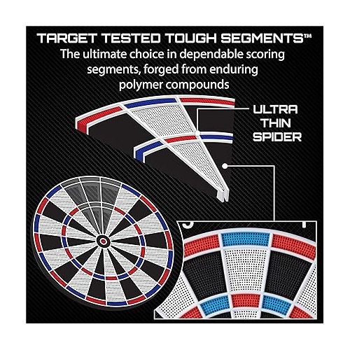  Viper Showdown Electronic Dartboard Sport Size Over 30 Games with 590 Options Automatic Scoring LCD Display Missed-Dart Catch Band Battery Operated Included Soft Tip Darts with Replacement Points