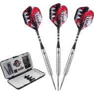 Viper Bully 80% Tungsten Steel Tip Darts with Storage/Travel Case, Coarse Knurling, 24 Grams,Silver