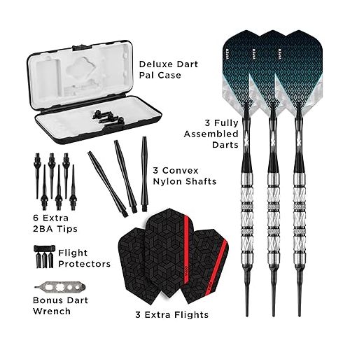  Viper Diamond 90% Tungsten Soft Tip Darts with Storage/Travel Case