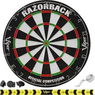 Viper Razorback WDF Accredited, Official Competition Bristle Steel Tip Dartboard Set w/ Staple-Free Razor Thin Spider Wire Self-Healing , Multicolored, One Size, 42-6006