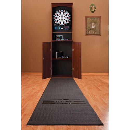  Viper by GLD Products Padded Throw/Toe Line Dart Mat (Steel and Soft Tip Darts) , Black, 117