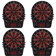 Viper 800 Electronic Soft Tip Dartboard Cabinet Set with Darts for Game Room (4 Pack)