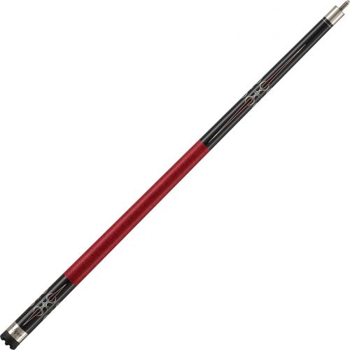  Viper by GLD Products Viper Sinister 58 2-Piece BilliardPool Cue, Black with BurgundyCream Points