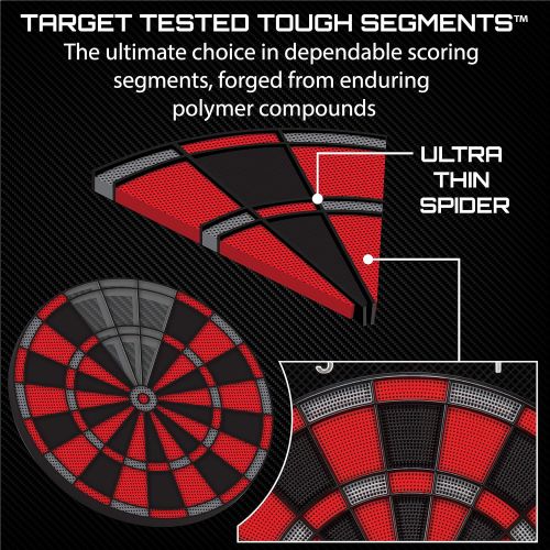  Viper by GLD Products Viper Specter Electronic Dartboard, Double Tall LCD Cricket Scoreboard, Bilingual Voice Scoring, Built In Storage, Ultra Thin Spider For Increased Scoring Area, Powered By An AC Ad