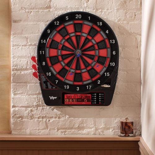  Viper by GLD Products Viper Specter Electronic Dartboard, Double Tall LCD Cricket Scoreboard, Bilingual Voice Scoring, Built In Storage, Ultra Thin Spider For Increased Scoring Area, Powered By An AC Ad