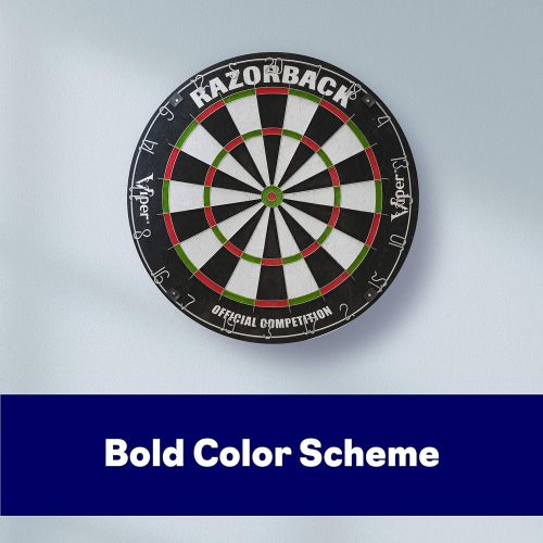  Viper by GLD Products Viper Razorback SisalBristle Steel Tip Dartboard with Staple-Free Spider