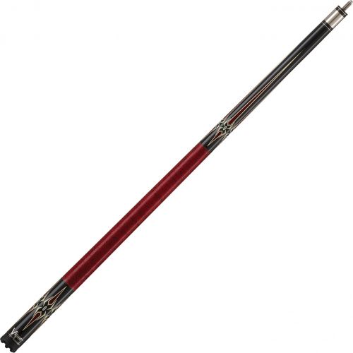  Viper by GLD Products Viper Sinister 58 2-Piece BilliardPool Cue, Black with MaroonCream Points