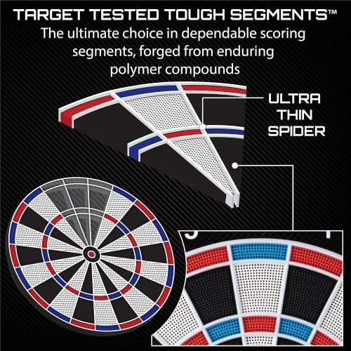  Viper by GLD Products Viper 777 Electronic Dartboard, Easy To Use Button Interface, Red White And Blue Segments, Double Height Cricket Scoreboard, Quick Cricket Key Gets You Into The Game Faster, 43 Gam