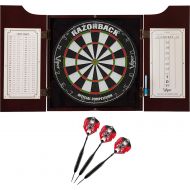 Viper by GLD Products Viper Hudson All-in-One Dart Center: Classic Solid Wood Cabinet & Official SisalBristle Dartboard Bundle with Steel-Tip Dart Set, Dry Erase Scoreboard & Out-Chart, Mahogany Finish
