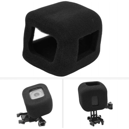  Vipxyc Camera Sponge Cover, Reduces Wind Noise Flexible Foam Black Slightly Elastic for GoPro Hero 7 Black Hero 6 Hero 5, Windproof Housing Case