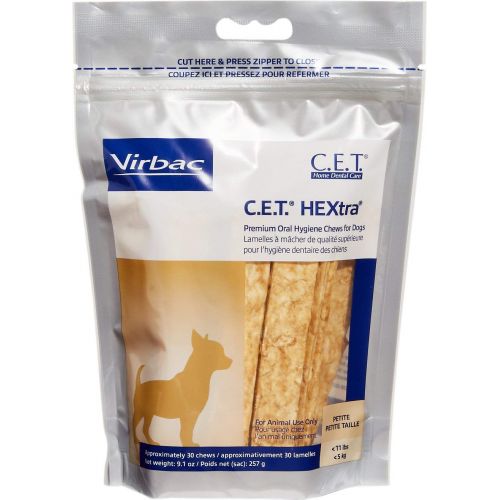  Virbac C.E.T. HEXtra Premium Oral Hygiene Chews for Dogs