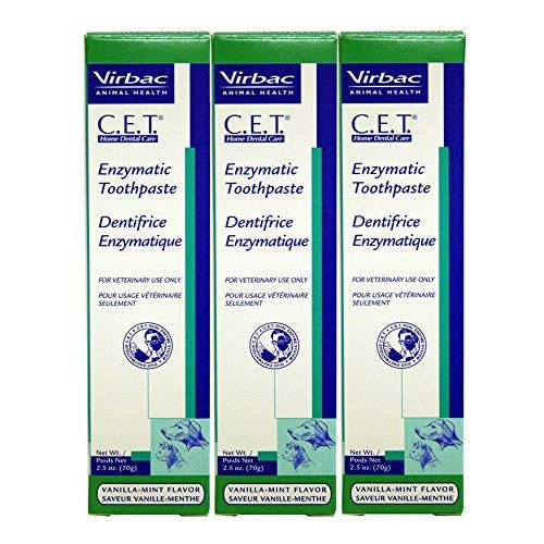  Virbac Dental Chews CET103-3 Vanilla-Mint Toothpaste (3 Pack), 2.5 oz