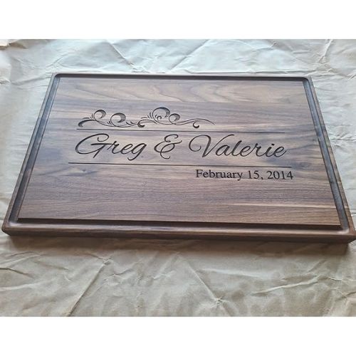  Made in USA - Personalized Cutting Board - Handmade Sustainable Walnut Wood